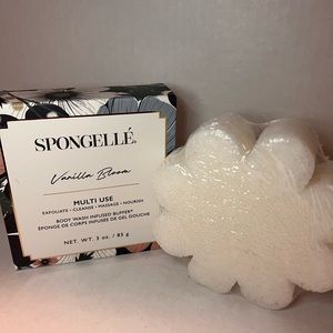 Spongelle Bath/Shower Buffer.  Scent is Vanilla Bloom.